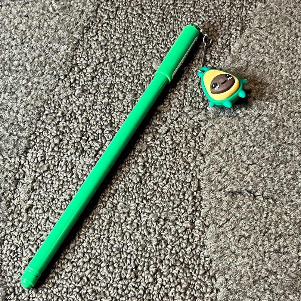 *6 for $10!* Kawaii Avocado Charm Pen Blue Ink Stationery Food Fruit Guacamole 🥑
